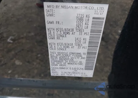 2018 Infiniti Qx60 from USA, damaged, VIN 5N1DL0MN0JC510326